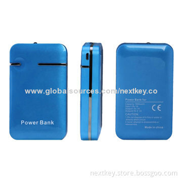 7,800mAh Blue Large Capacity External Portable Power Banks for Mobiles, MP3/4/5 Players, 5V/1/2A